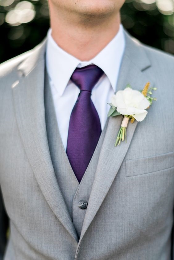 dark purple men tie platinum suit for dark purple and platinum october wedding colors 2020